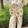 Beige Silk NS cropped pants sets - Image 2