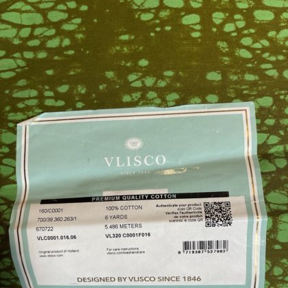 Vlisco 6 yards Premium Wax Green
