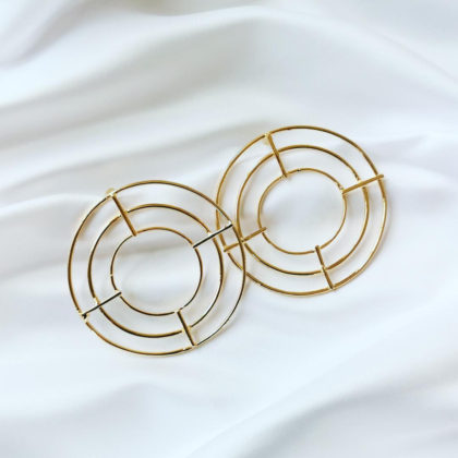 Golden Creole earrings