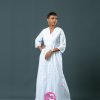 White Brode cotton dress - Image 2